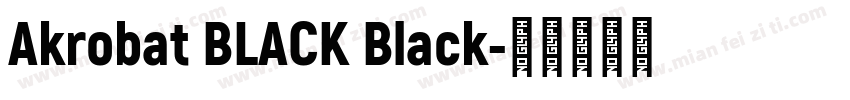 Akrobat BLACK Black字体转换